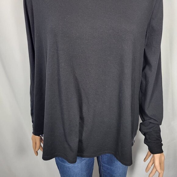 Lane Bryant Women's Black Long Sleeve Floral Purple/Grey Pattern Back Size 18/20 - Picture 5 of 9